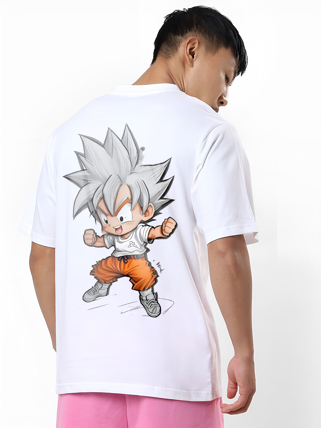 Oversized Goku Graphic T-shirt Print
