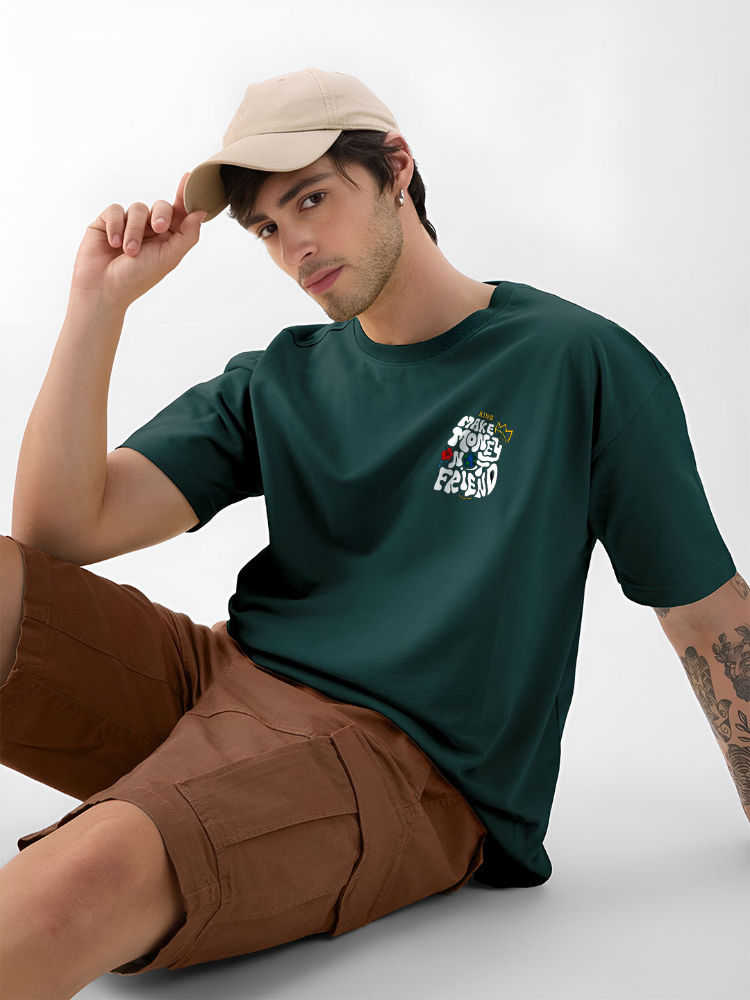 TOOMESJEANS “Make Money Not Friends” Oversized Cotton T-Shirt