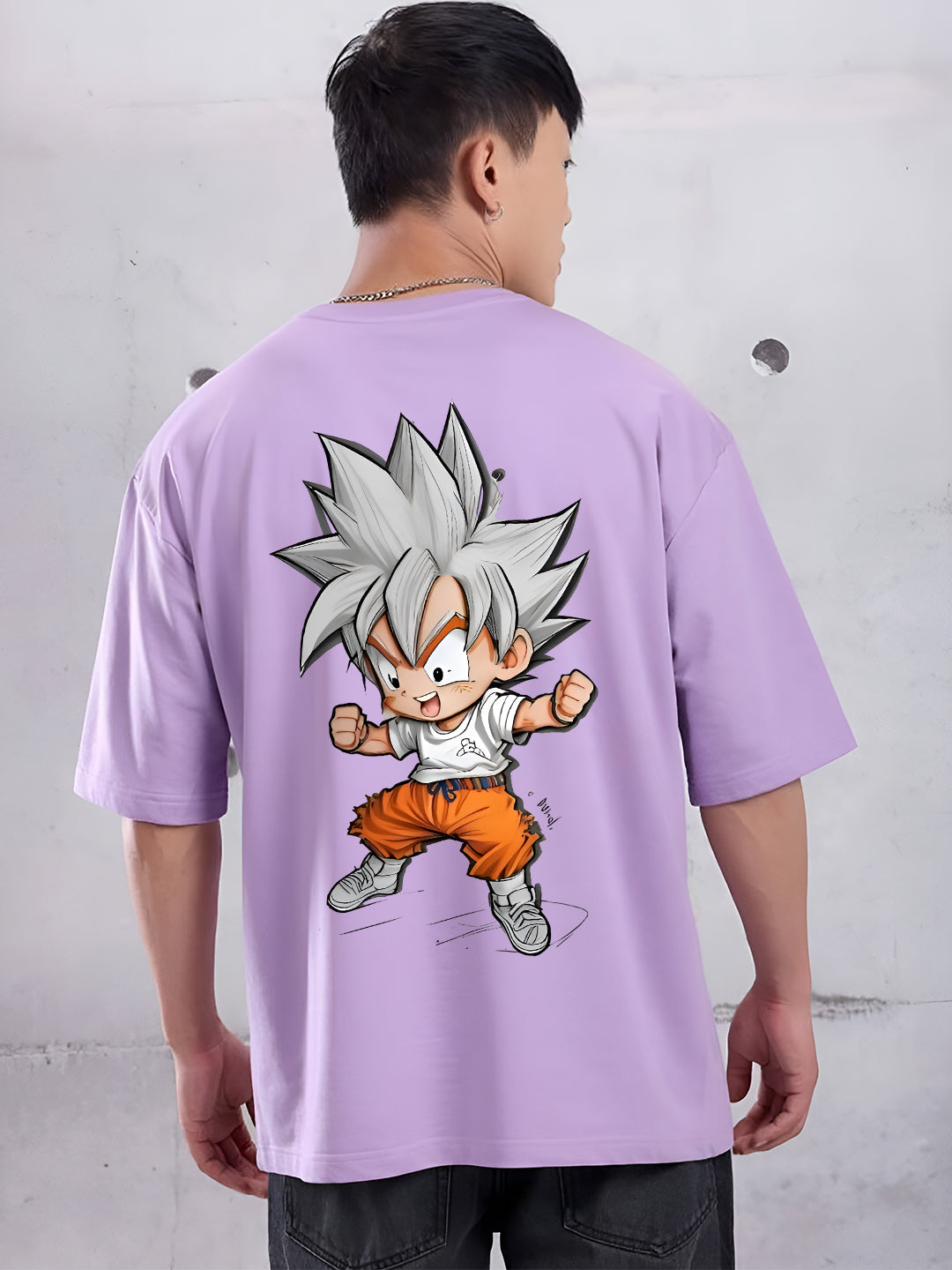 Oversized Goku Graphic T-shirt Print