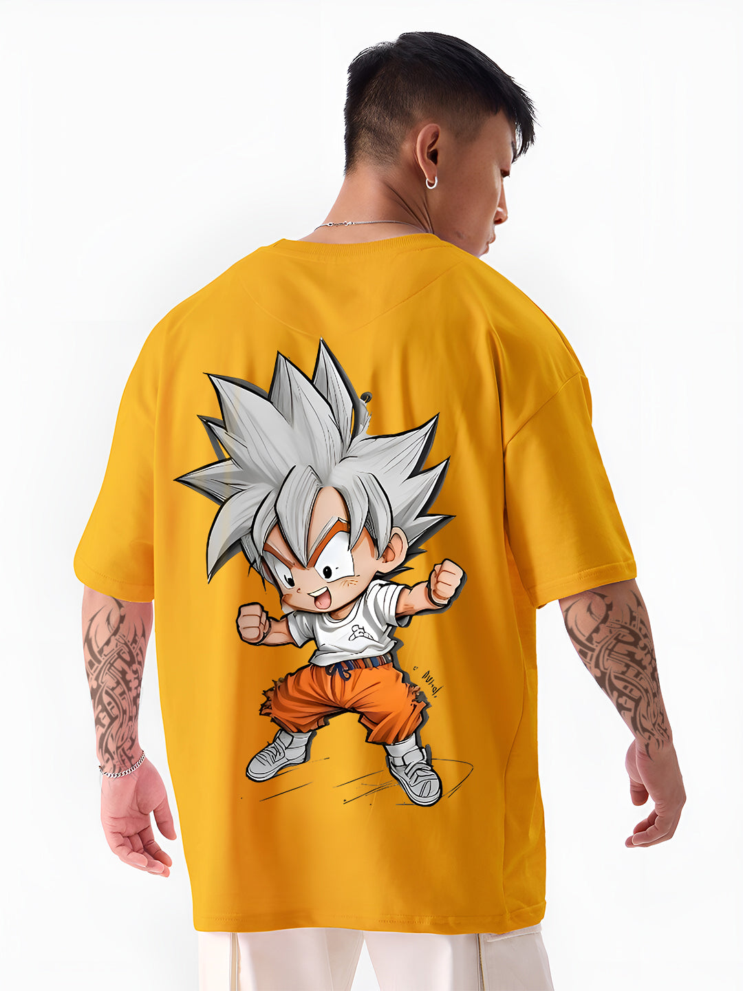 Oversized Goku Graphic T-shirt Print