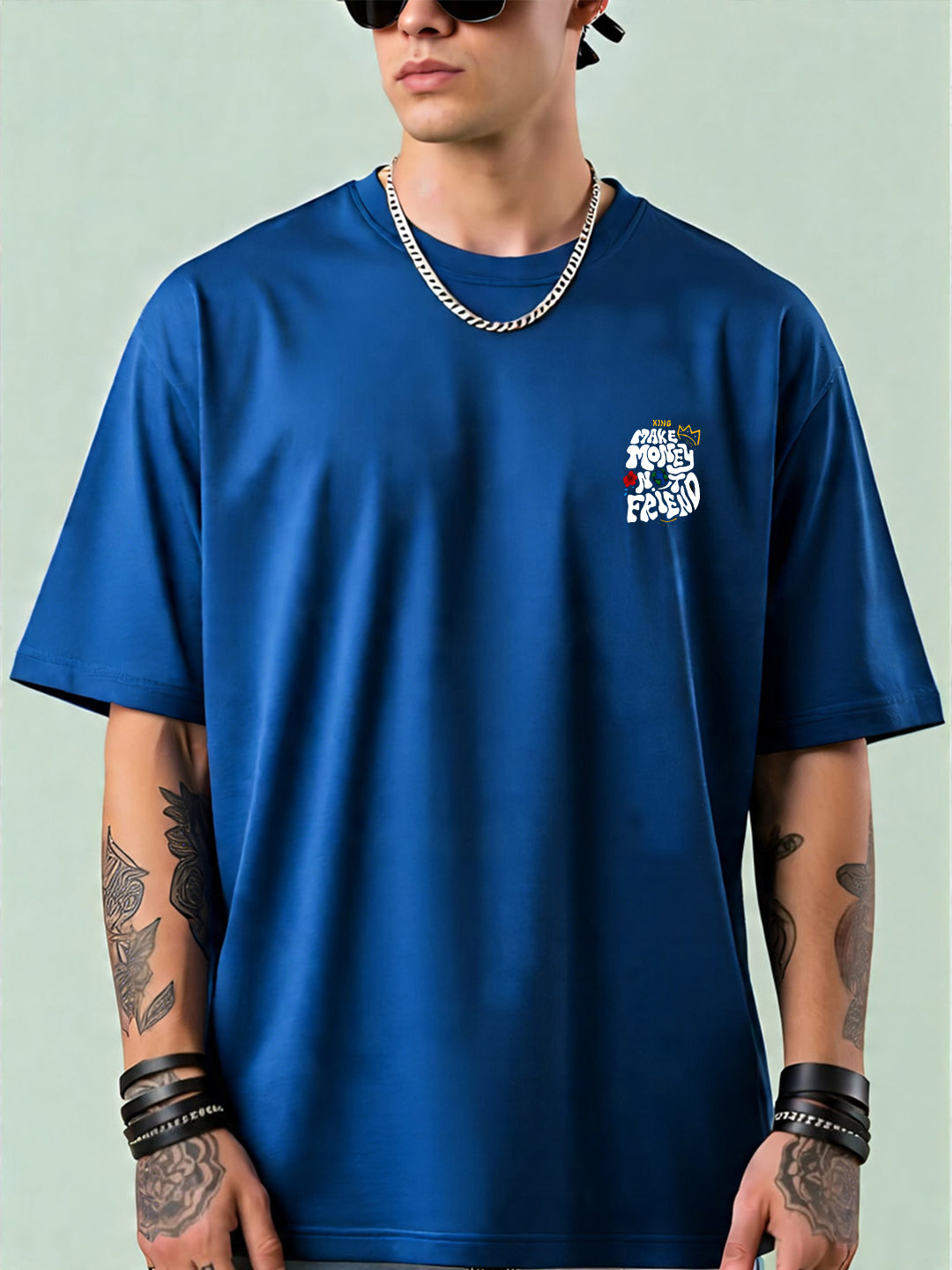 TOOMESJEANS “Make Money Not Friends” Oversized Cotton T-Shirt