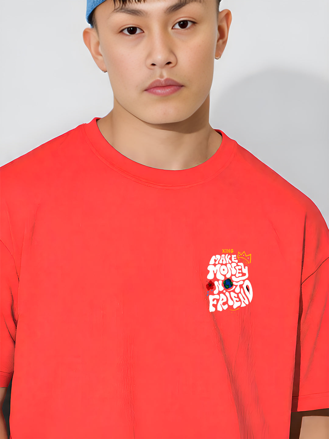 TOOMESJEANS “Make Money Not Friends” Oversized Cotton T-Shirt