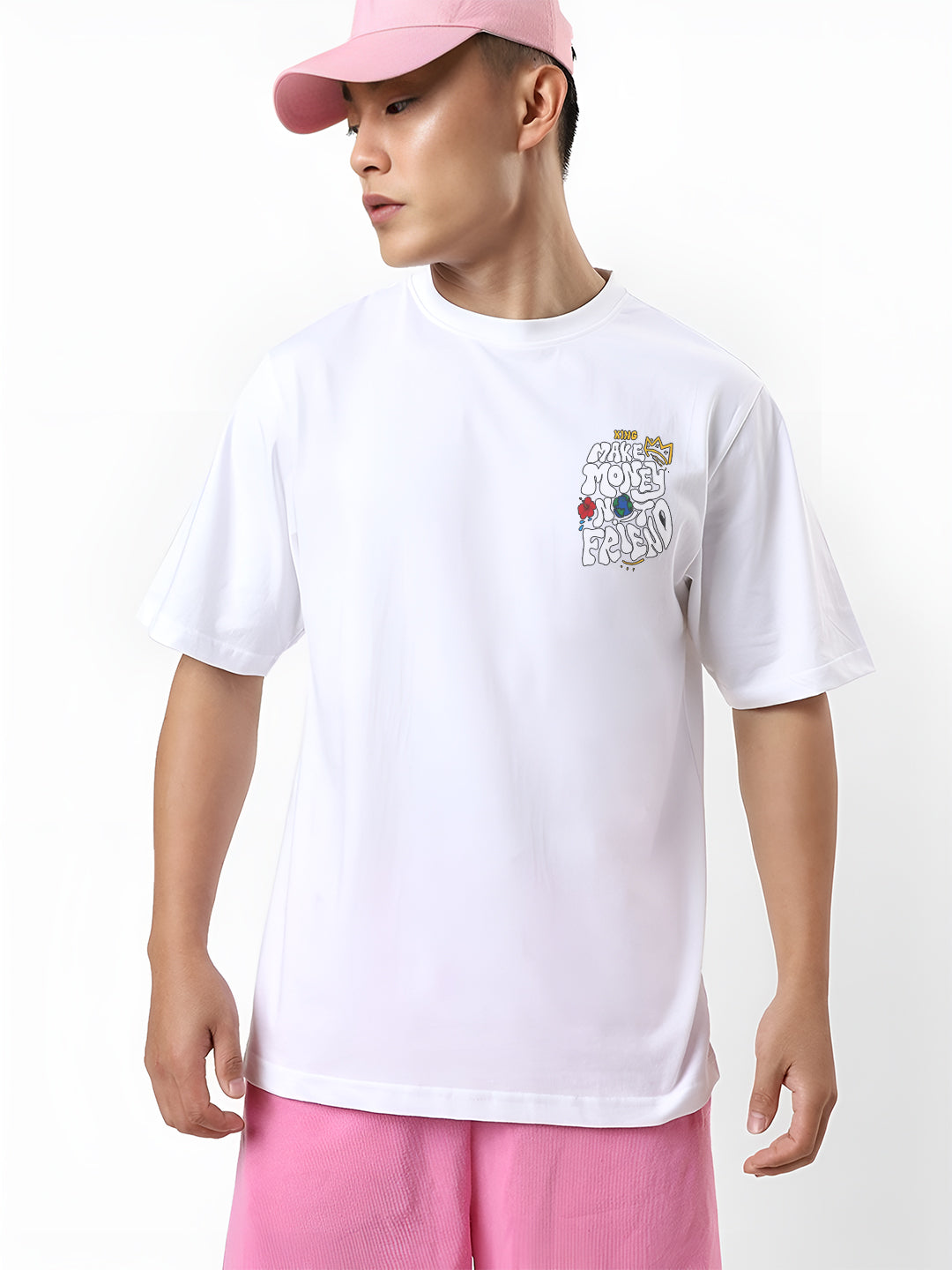 TOOMESJEANS “Make Money Not Friends” Oversized Cotton T-Shirt