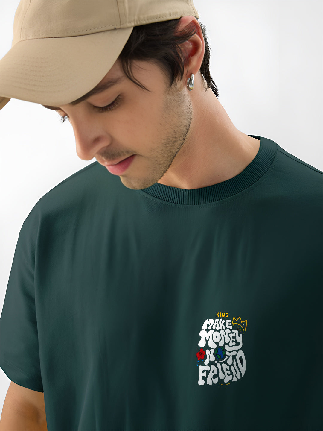 TOOMESJEANS “Make Money Not Friends” Oversized Cotton T-Shirt