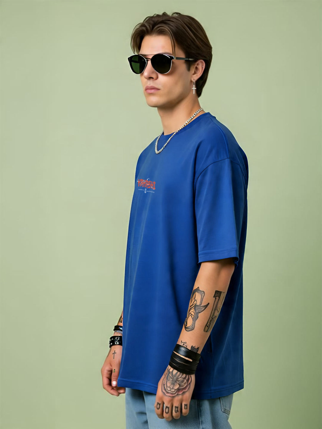 Oversized Kakashi Graphic T-shirt Print