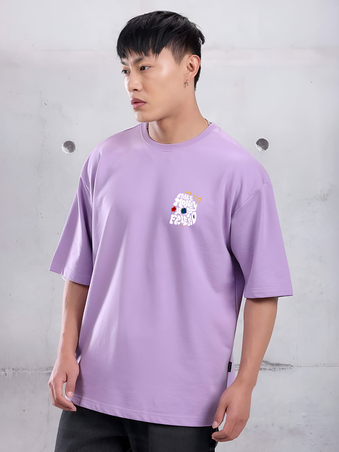 TOOMESJEANS “Make Money Not Friends” Oversized Cotton T-Shirt