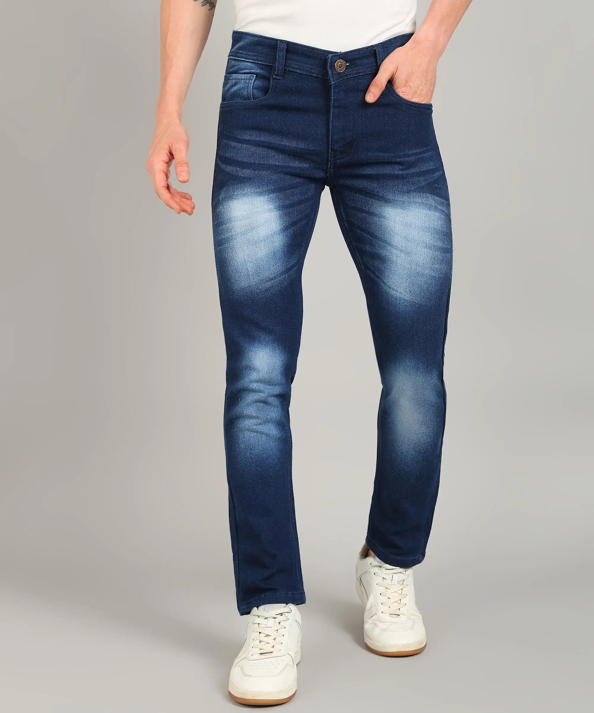 TOOMESJEANS  Relaxed Fit Men Blue Spray Jeans