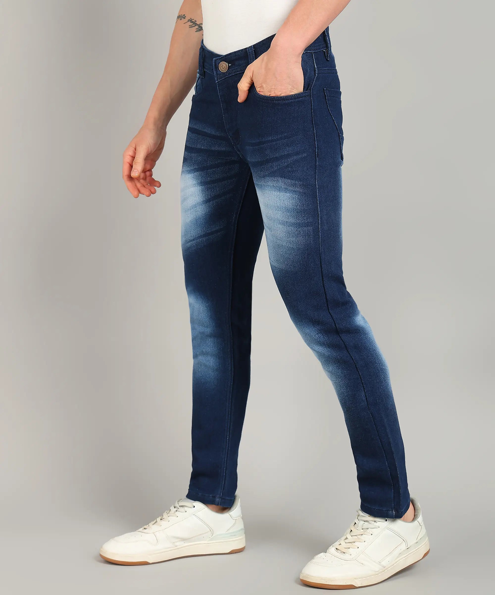 TOOMESJEANS  Relaxed Fit Men Blue Spray Jeans
