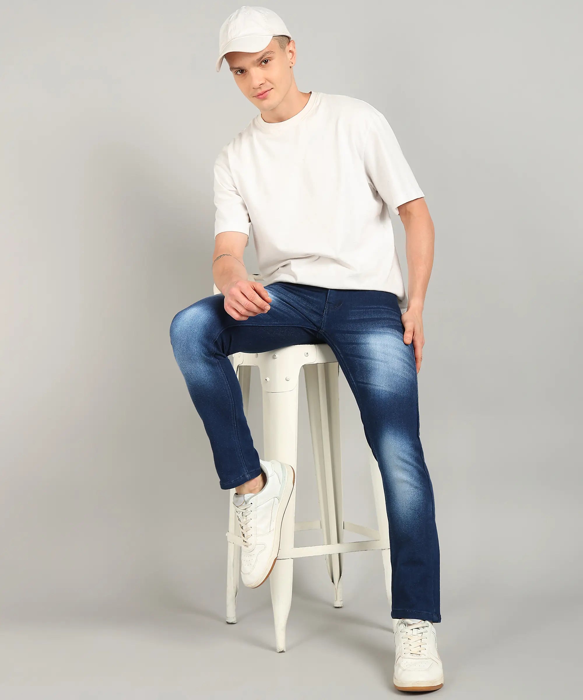 TOOMESJEANS  Relaxed Fit Men Blue Spray Jeans