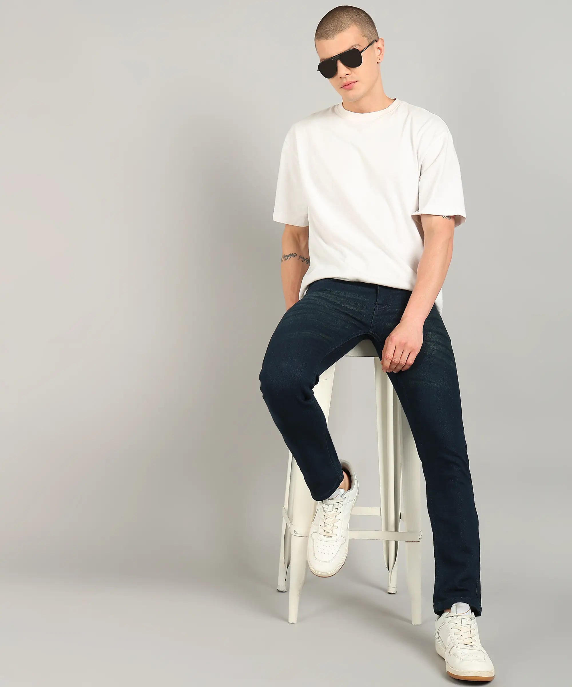 TOOMESJEANS  Relaxed Fit Men Dark Green Jeans