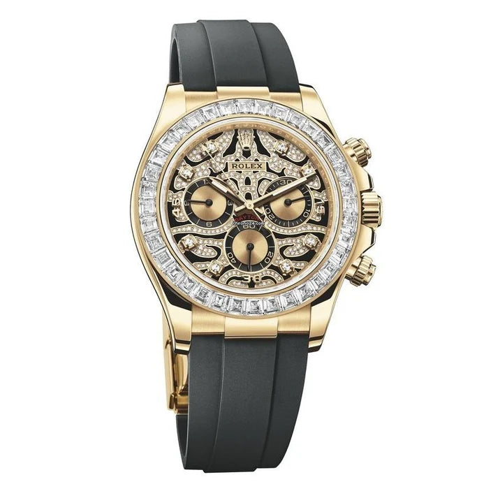 Chronograph Daytona Eye Of The Tiger Chronograph Quartz Chronometer Diamond Men's Watch