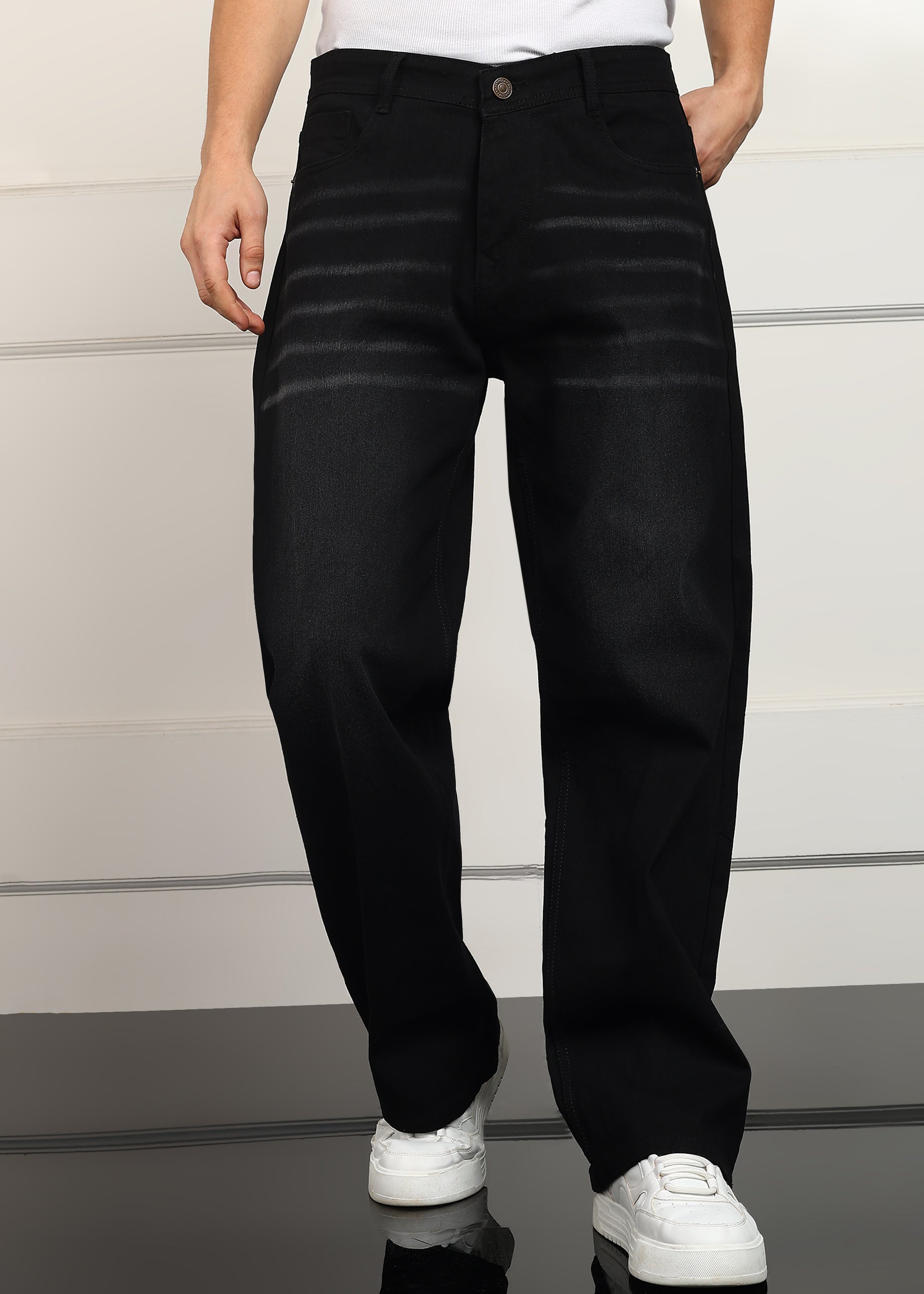 TOOMESJEANS Loose Fit Men Black  Jeans