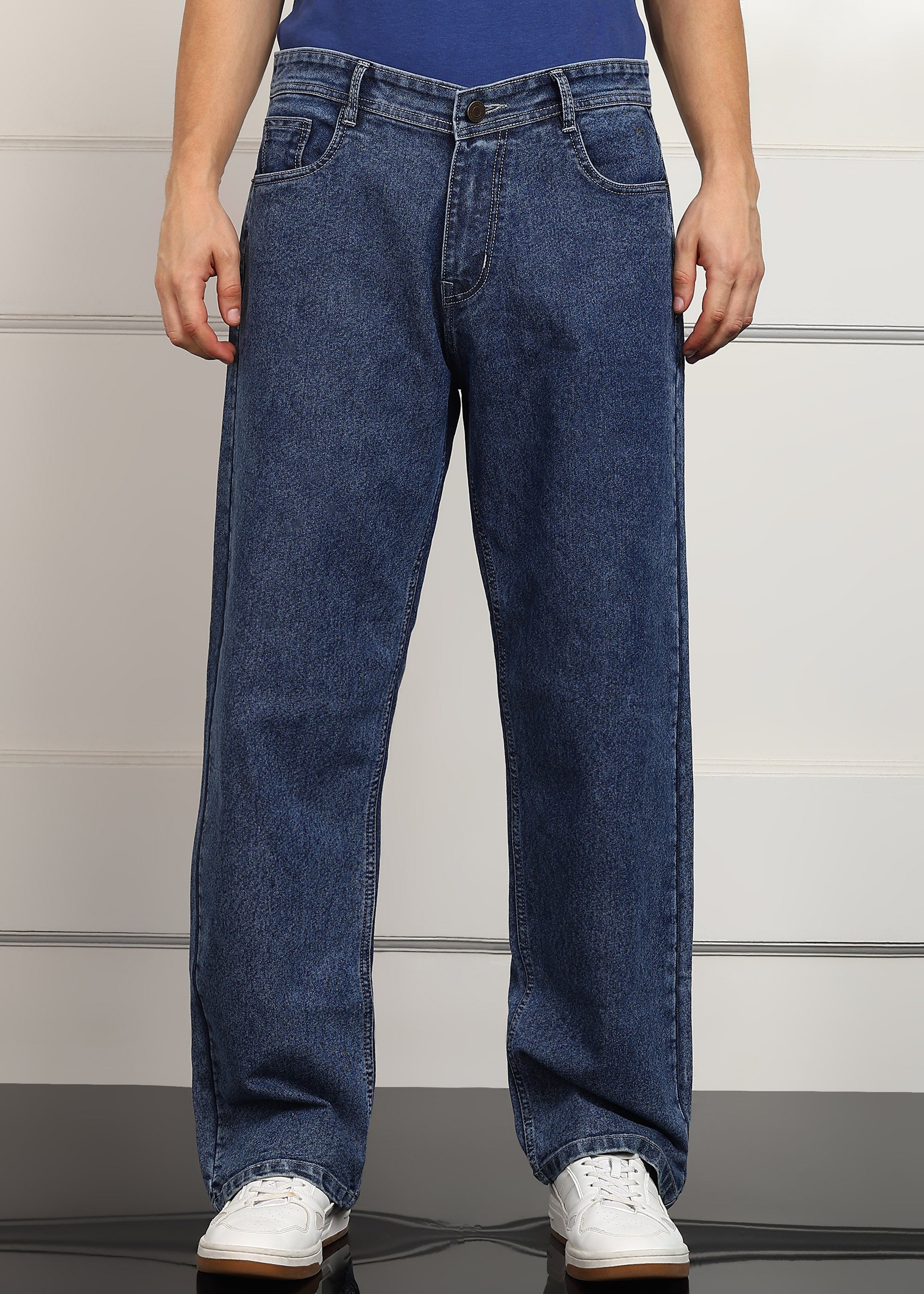 TOOMESJEANS Loose Fit Men Dark Blue  Jeans