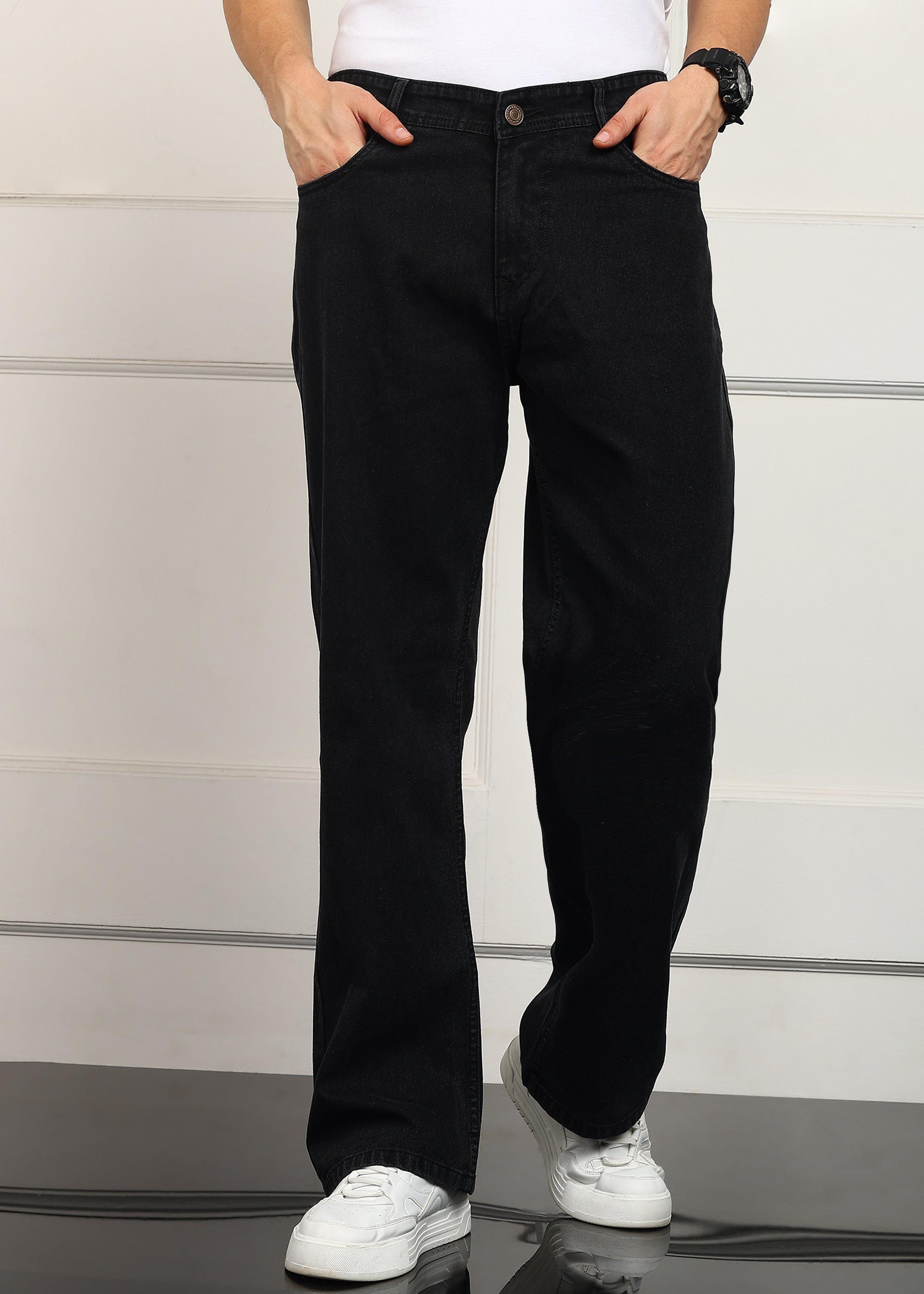 TOOMESJEANS Loose Fit Men Black Jeans