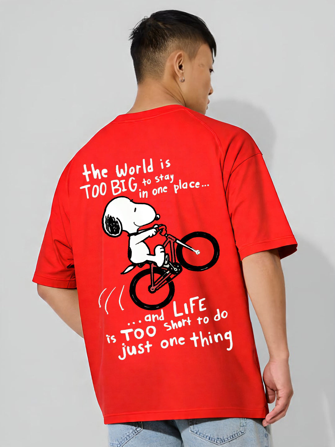 Snoopy Bicycle Oversized  T-shirt