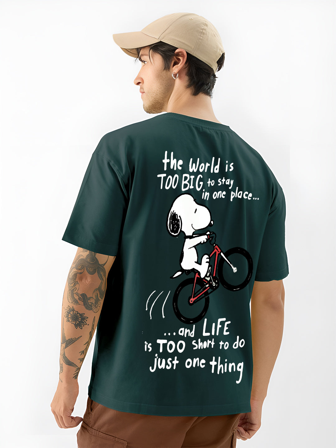 Snoopy Bicycle Oversized  T-shirt