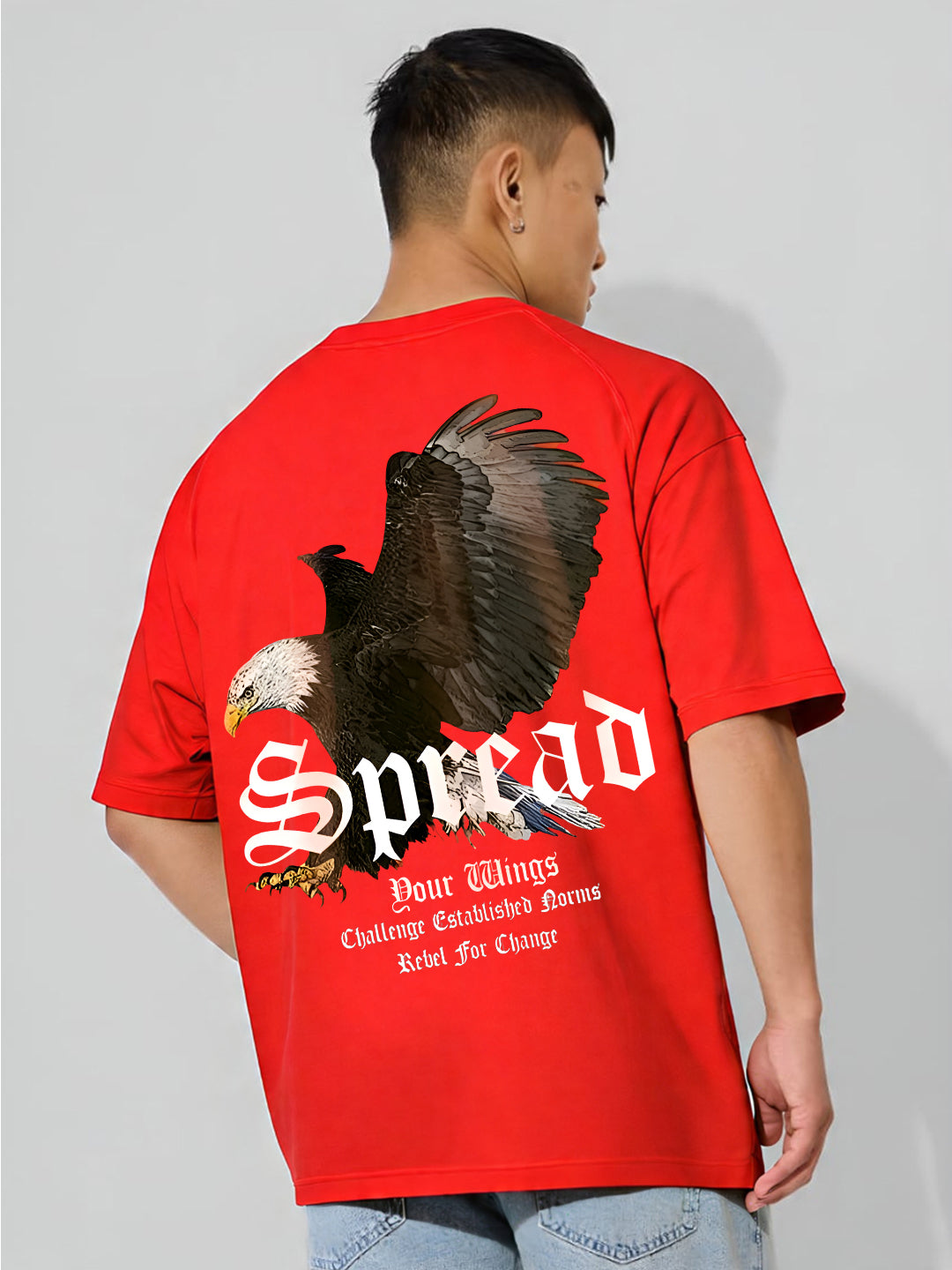"Spread Your Wings – Rebel Spirit Eagle Oversized T-Shirt"