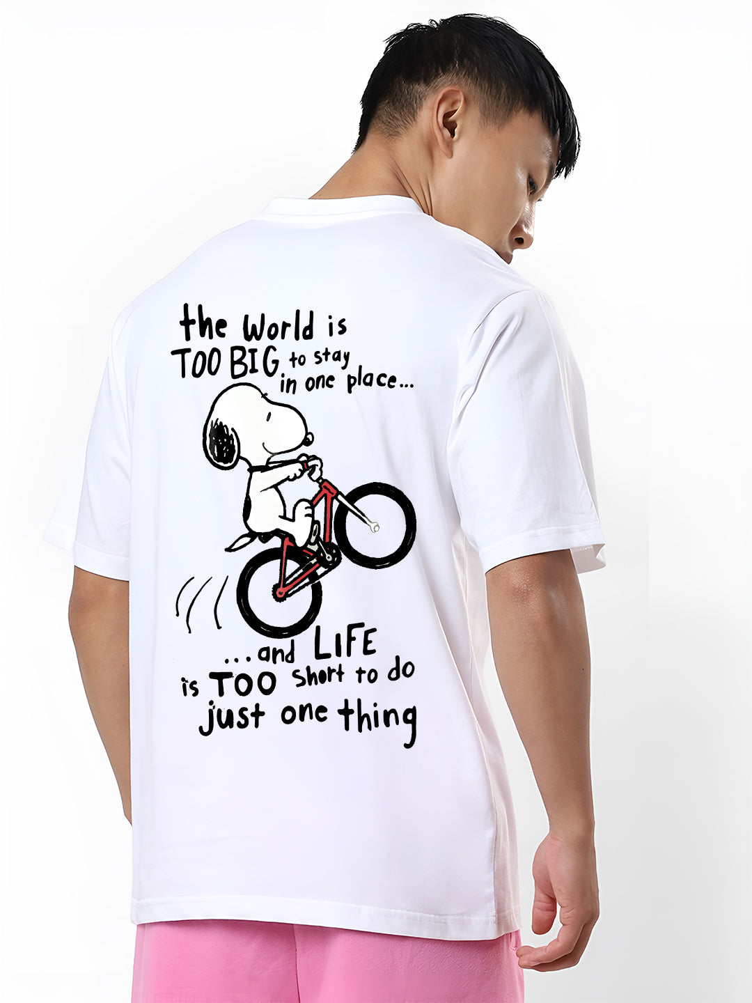 Snoopy Bicycle Oversized  T-shirt