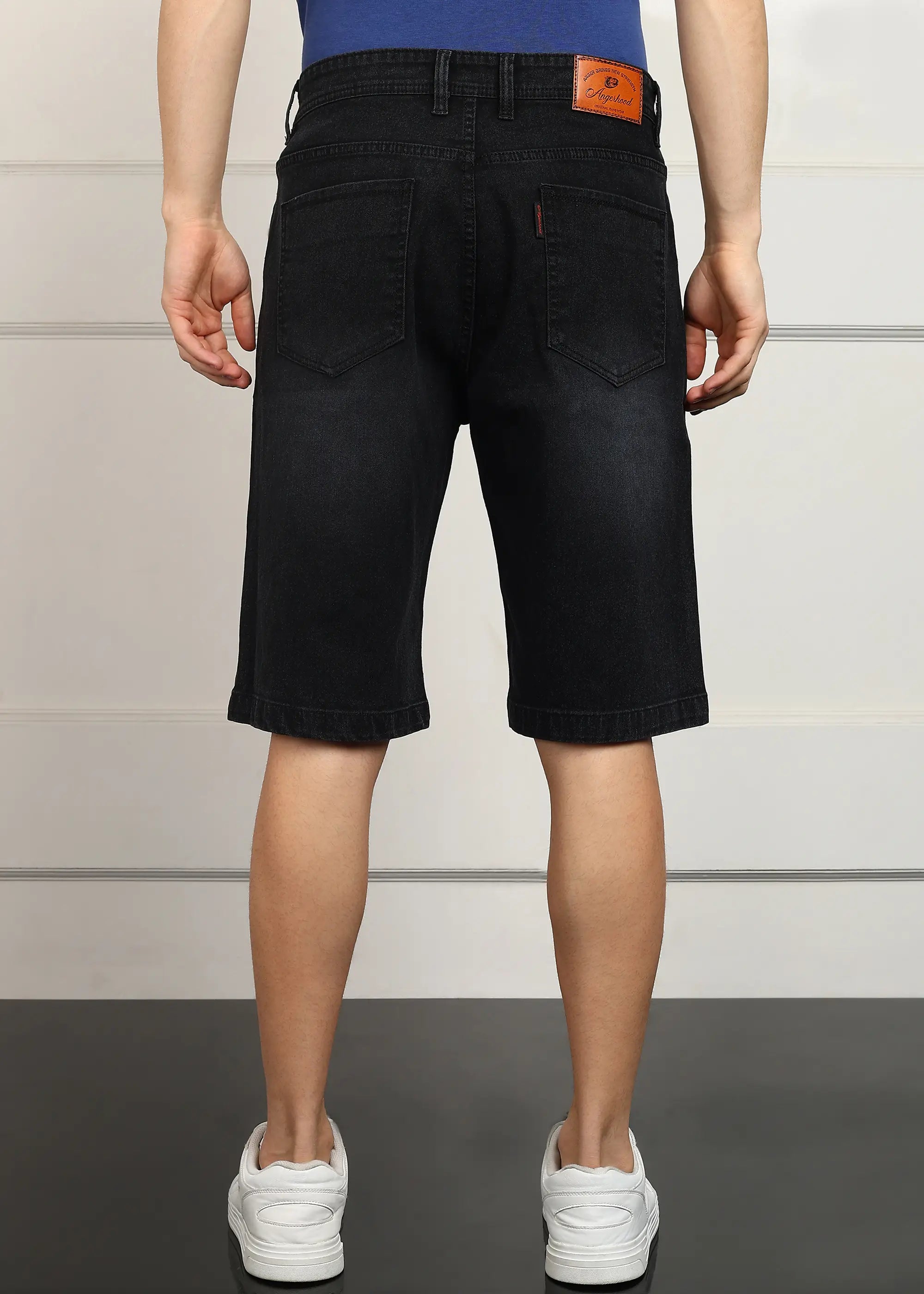 TOOMESJEANS Solid Men Denim Dark Grey Baggy Shorts