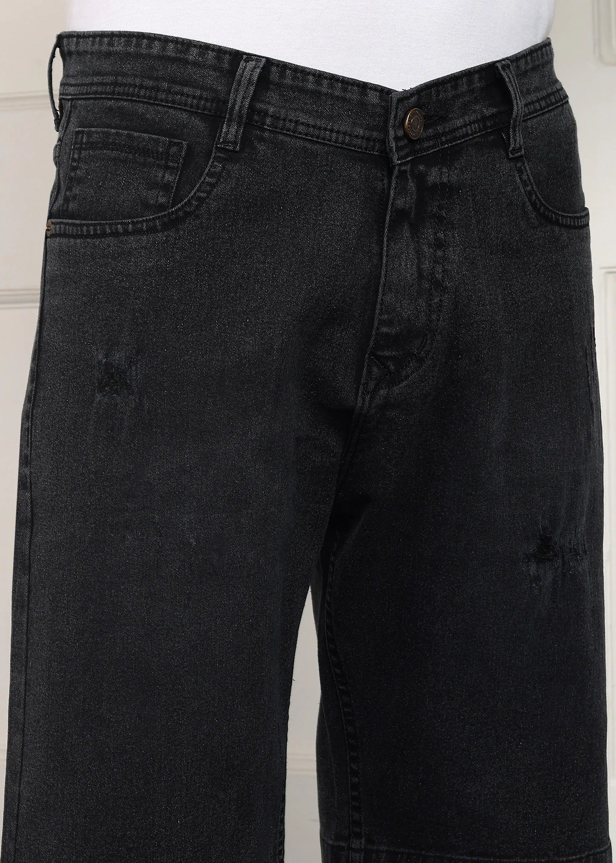 TOOMESJEANS Solid Men Denim Dark Grey Baggy Shorts