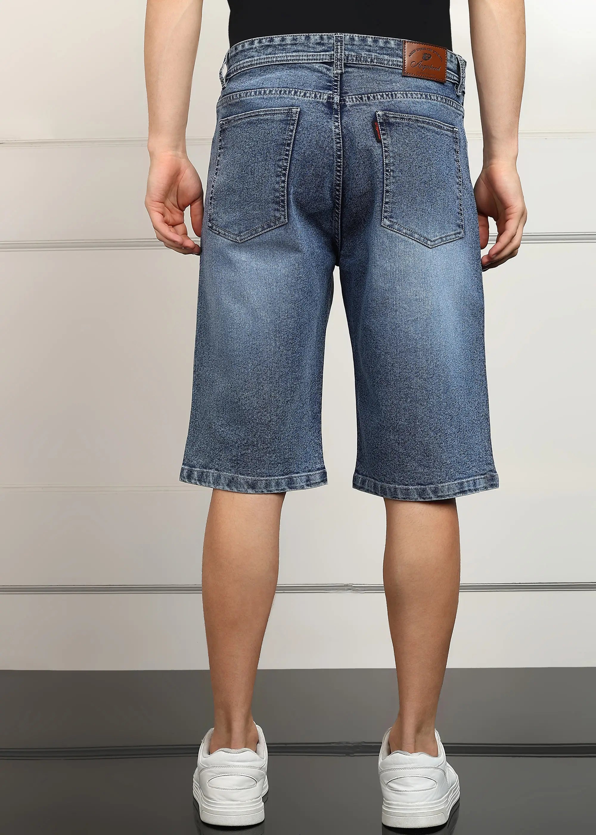 TOOMESJEANS Solid Men Denim Light Blue Baggy Shorts