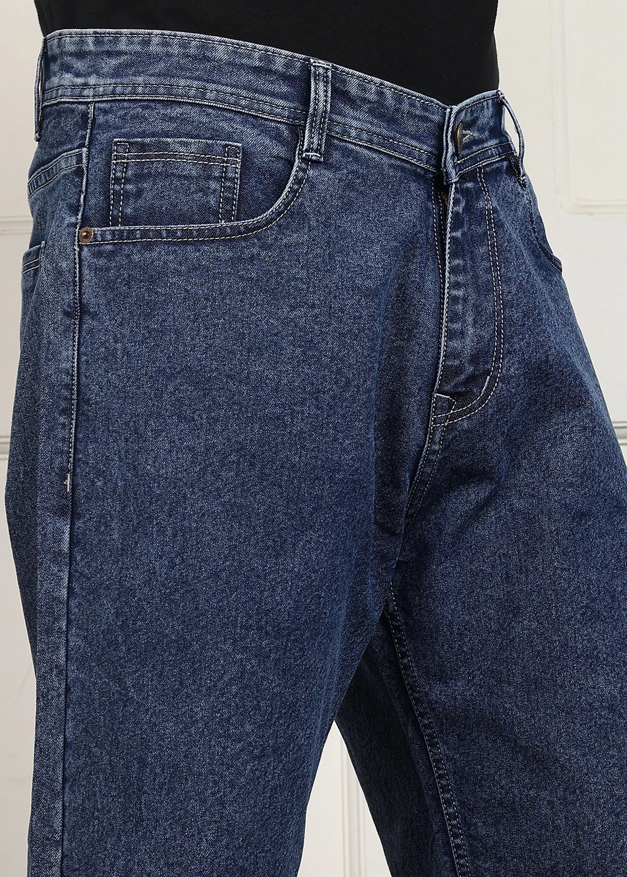 TOOMESJEANS Solid Men Denim Dark Blue Baggy Shorts