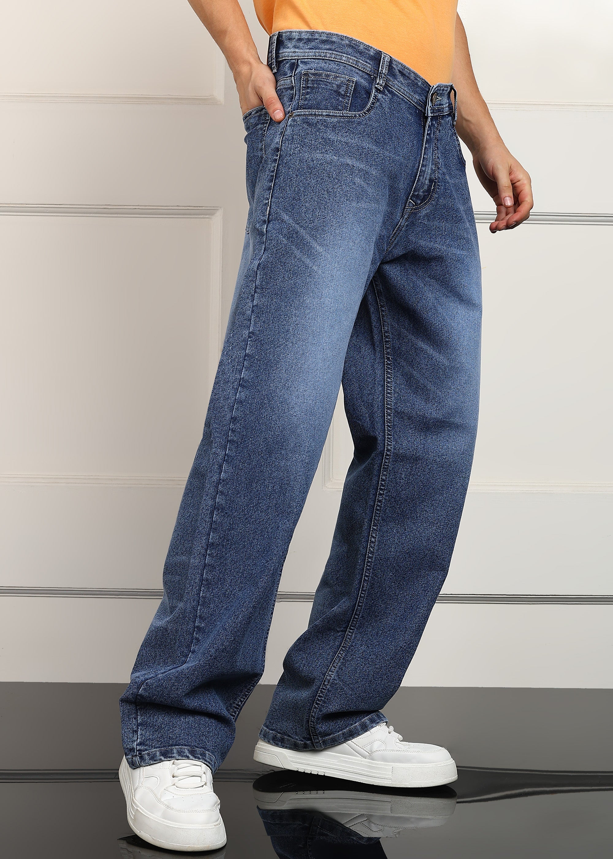 TOOMESJEANS Loose Fit Men Blue Baggy Jeans