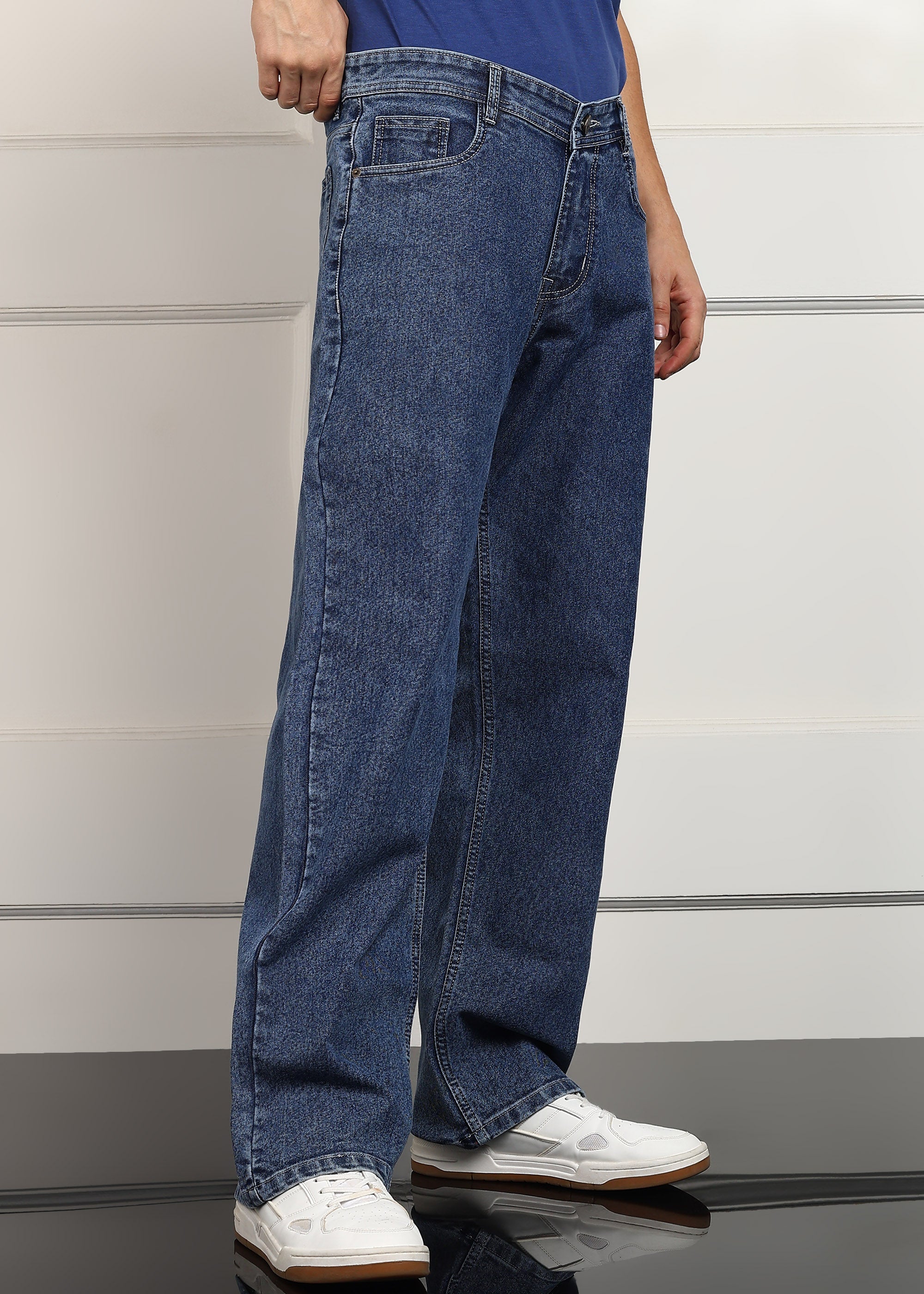 TOOMESJEANS Loose Fit Men Dark Blue  Jeans