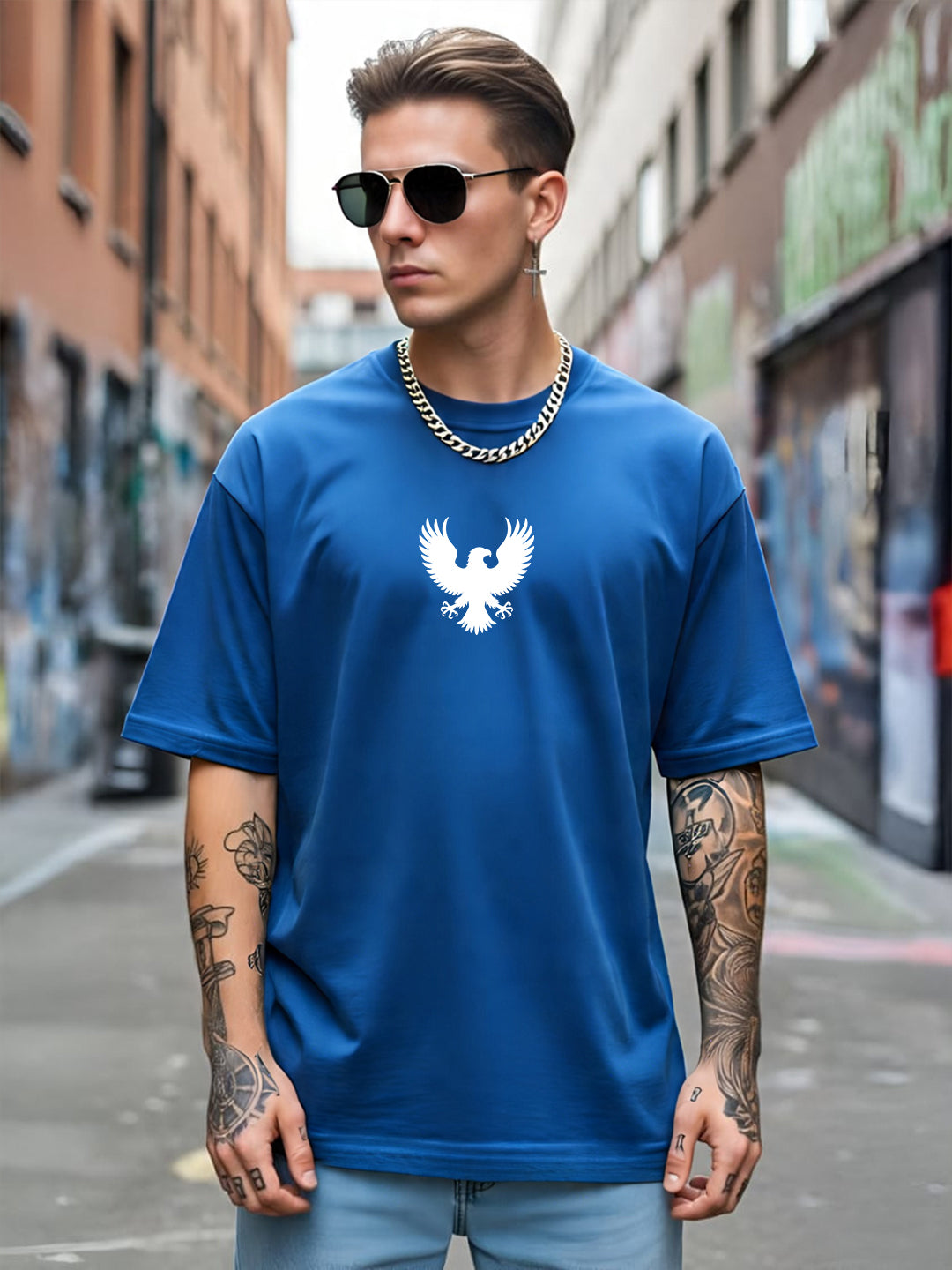 "Spread Your Wings – Rebel Spirit Eagle Oversized T-Shirt"