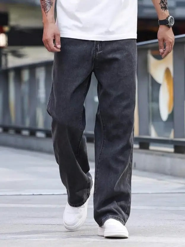 TOOMESJEANS  Loose Fit Men  Dark Grey Jeans