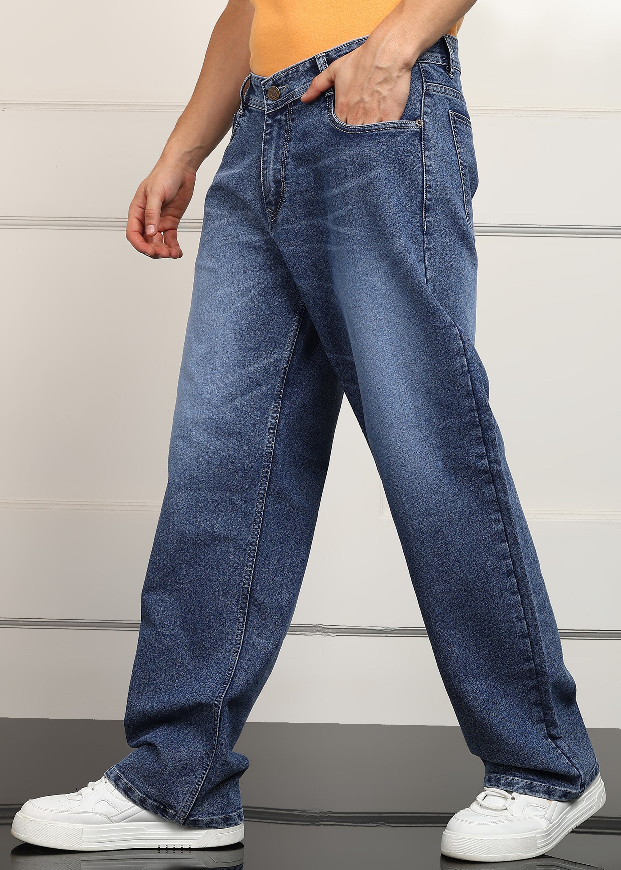 TOOMESJEANS Loose Fit Men Blue Baggy Jeans