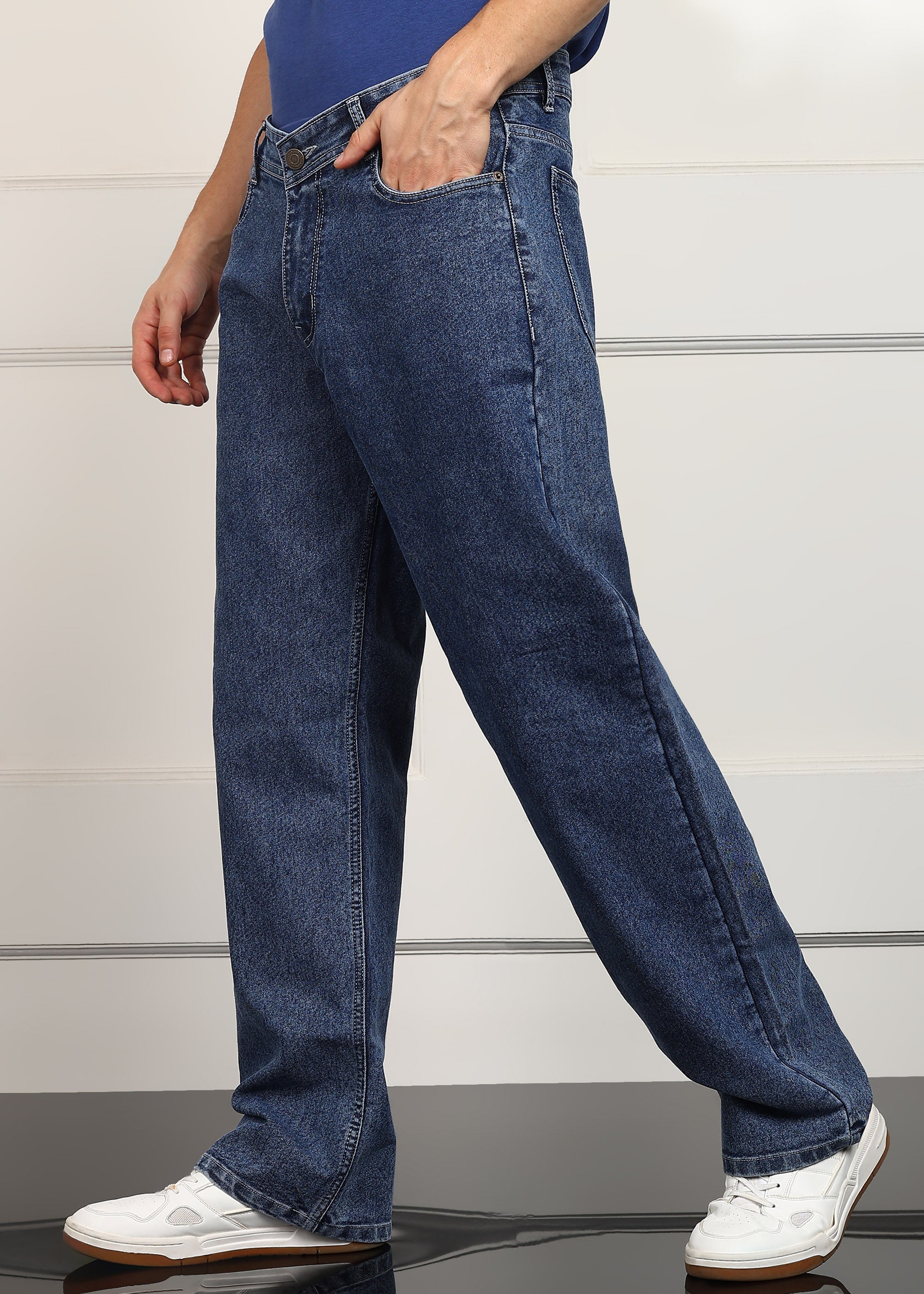 TOOMESJEANS Loose Fit Men Dark Blue  Jeans