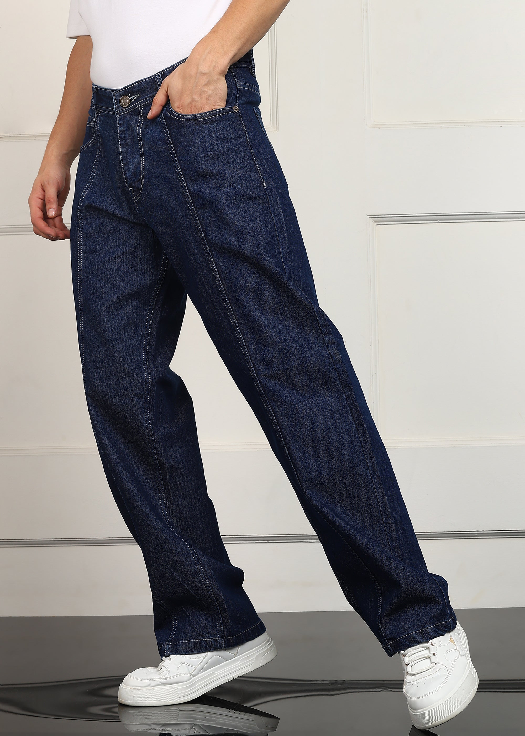 TOOMESJEANS Loose Fit Men Dark Blue  Jeans