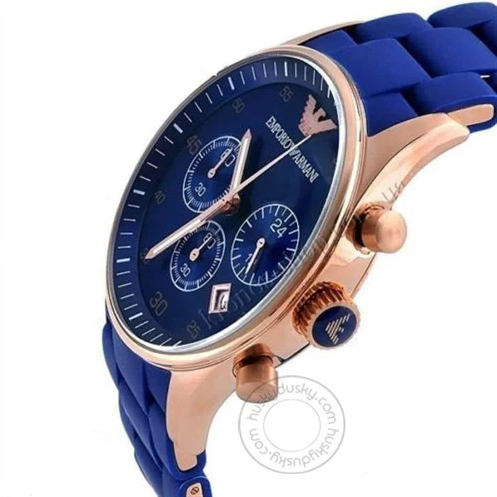 Emporio Armani Blue Chronograph Analog Blue Dial Men's Watch for Man AR5806
