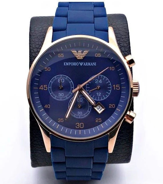 Emporio Armani Blue Chronograph Analog Blue Dial Men's Watch for Man AR5806