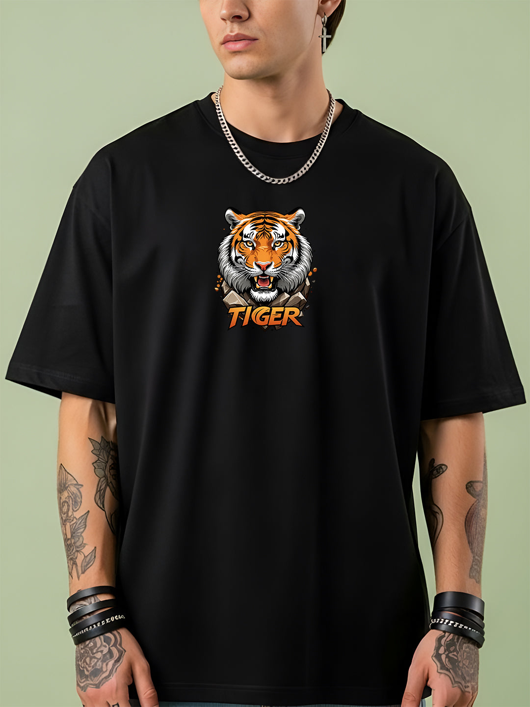 Fearless Tiger Oversized  T-shirt