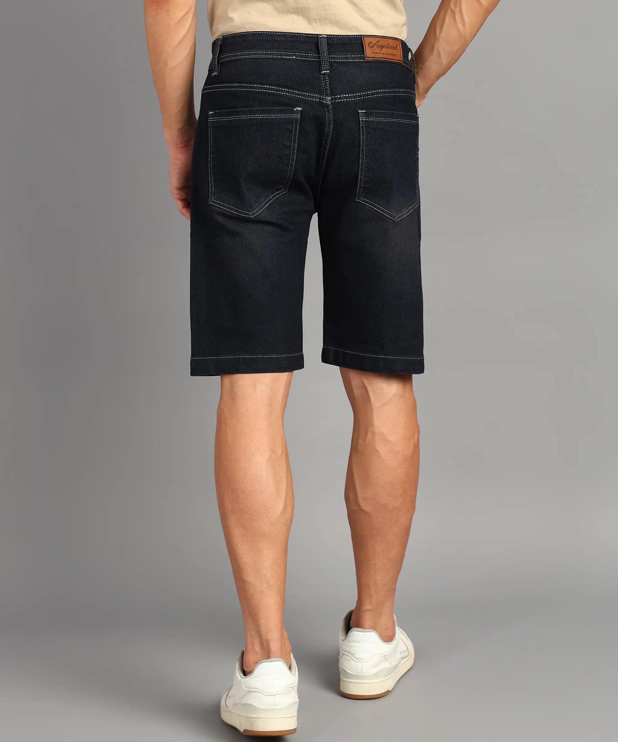 TOOMESJEANS Solid Men Denim Grey Shorts