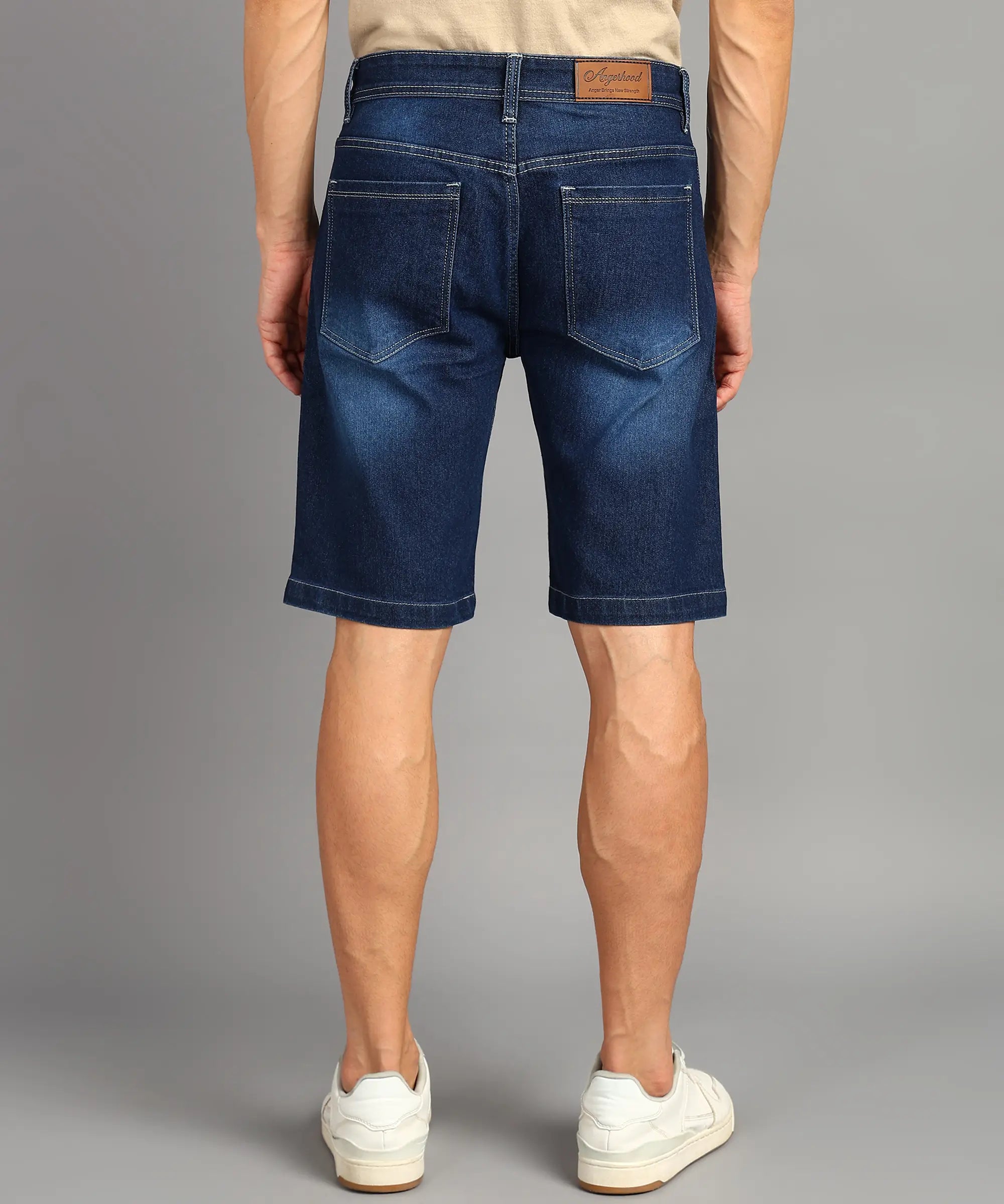 TOOMESJEANS  Solid Men Denim Blue Denim Shorts