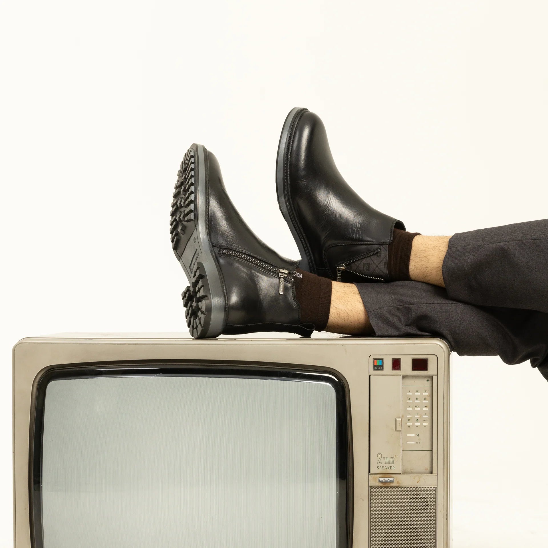 Modern Dark Black Chelsea Boot