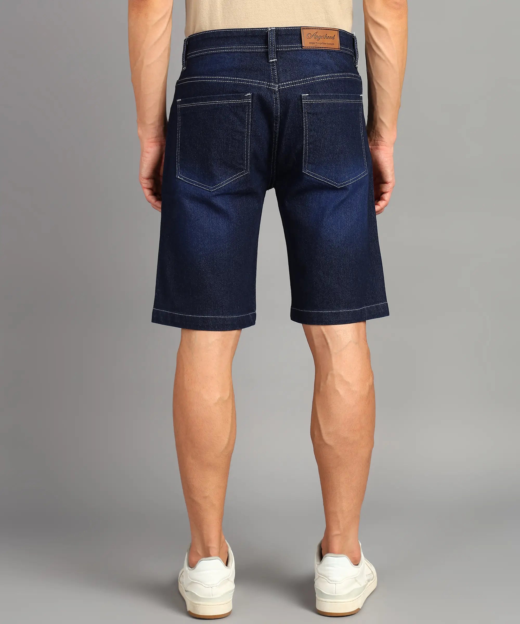 TOOMESJEANS Solid Men Denim Dark Blue Denim Shorts