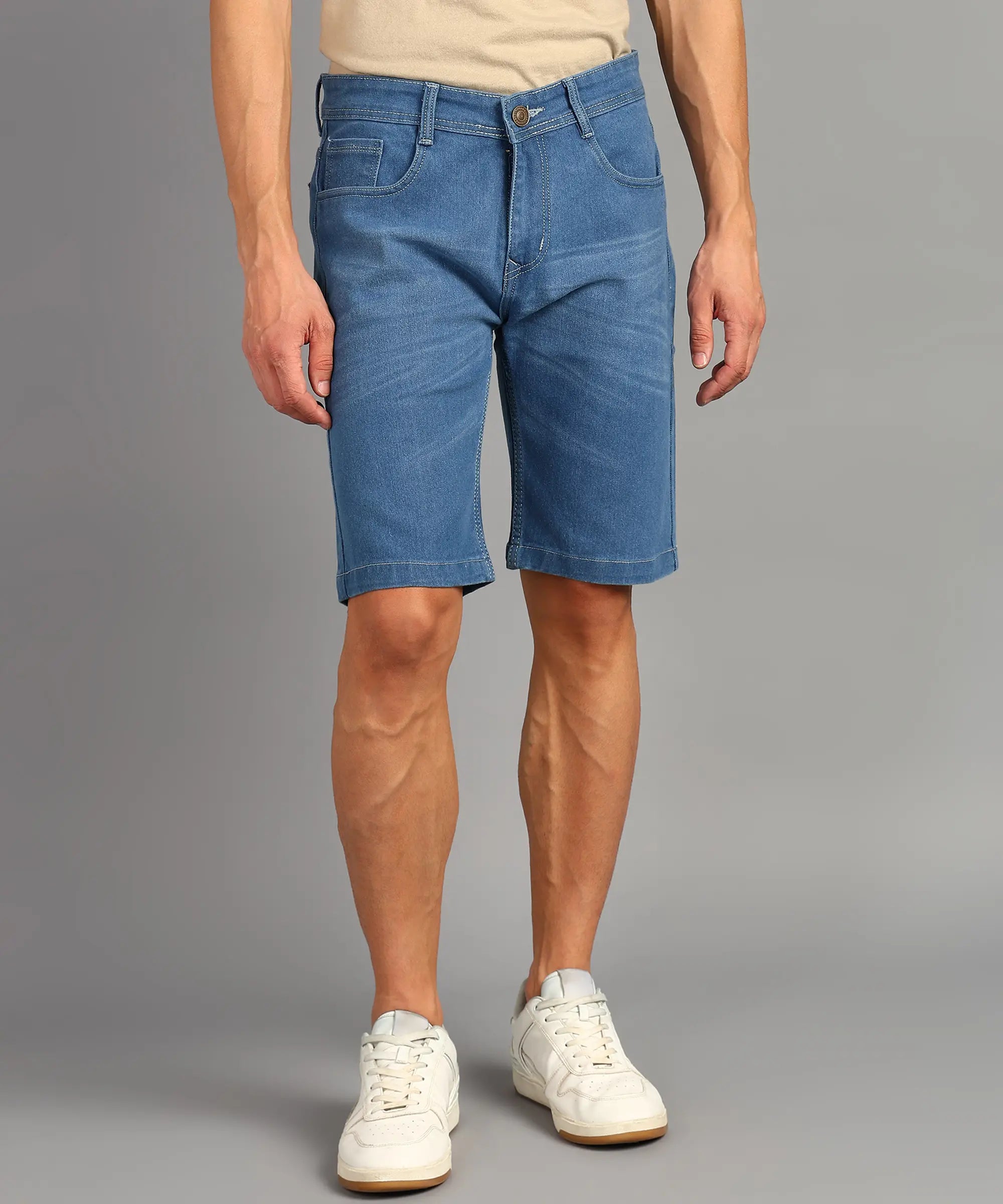 TOOMESJEANS Solid Men Denim Blue Shorts