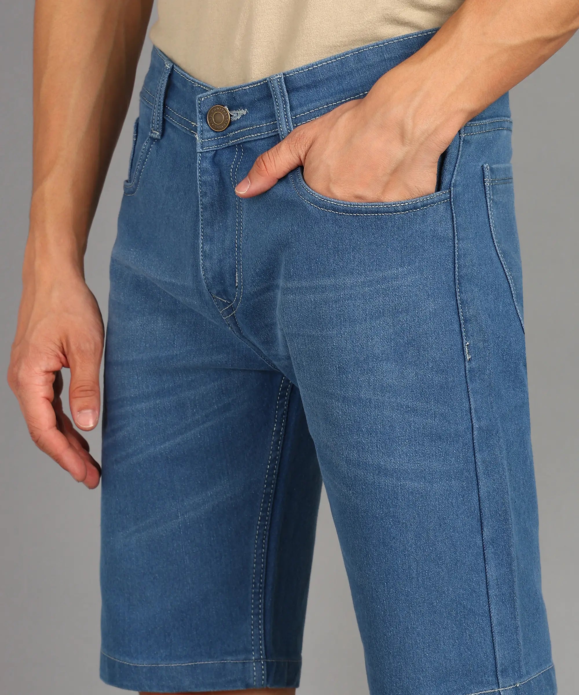 TOOMESJEANS Solid Men Denim Blue Shorts