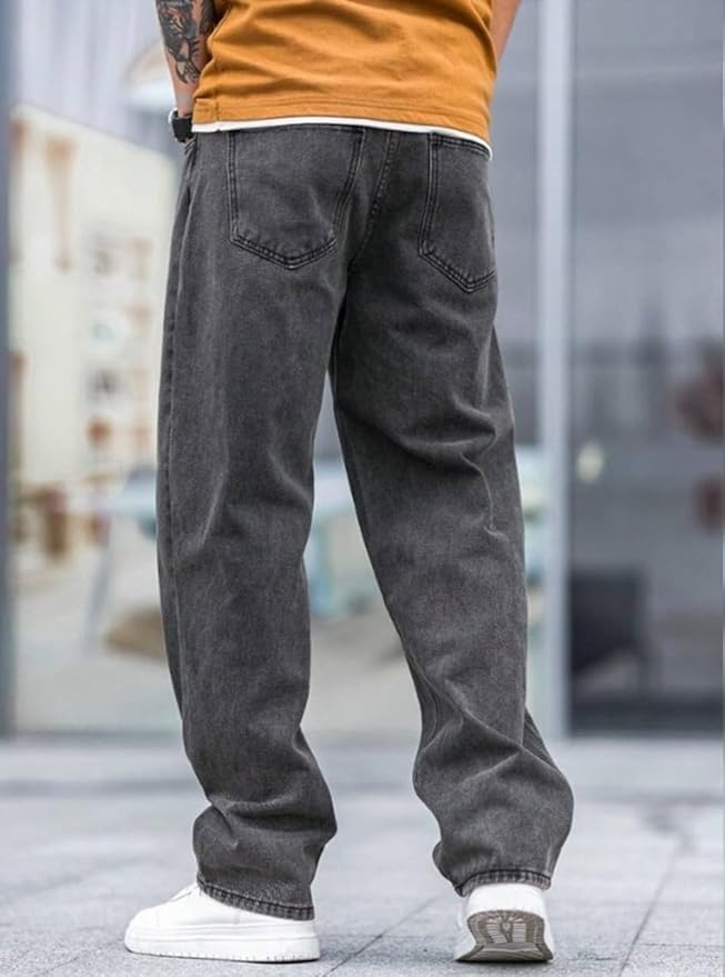 TOOMESJEANS Loose Fit Men DARK Grey Jeans...