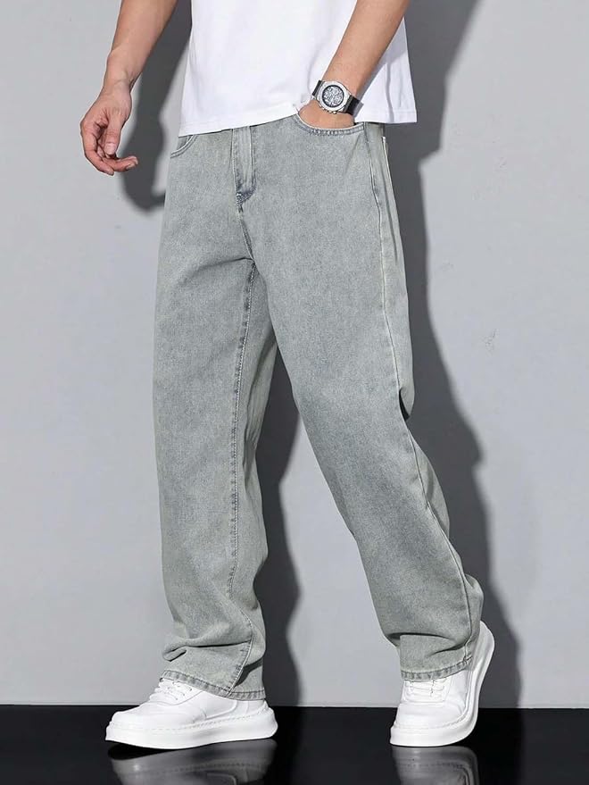 TOOMESJEANS Loose Fit Men light Grey Jeans...