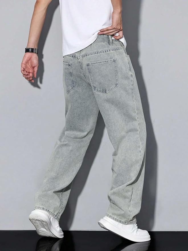 TOOMESJEANS Loose Fit Men light Grey Jeans...