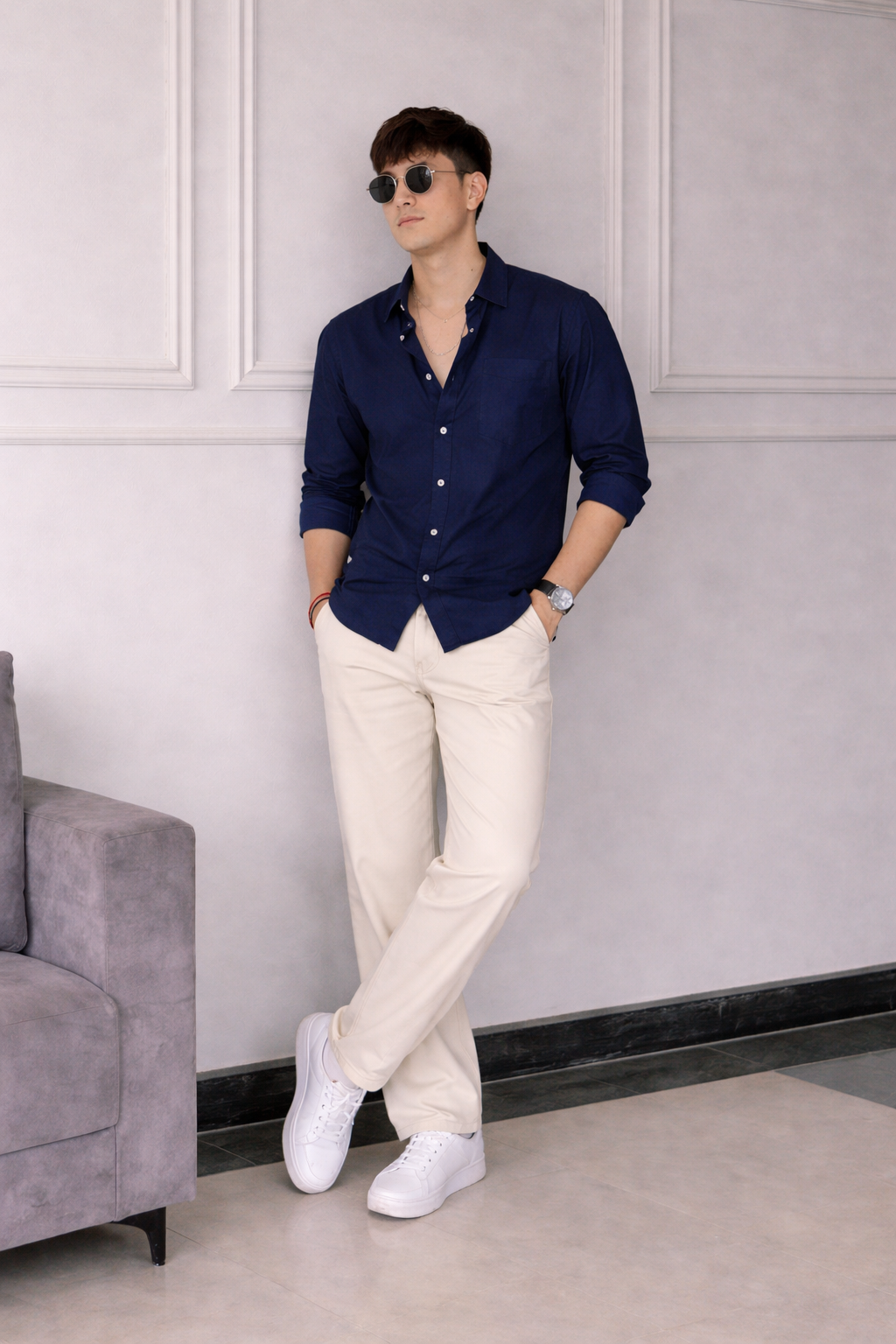 Old Money Classic Combo (Blue & Beige)