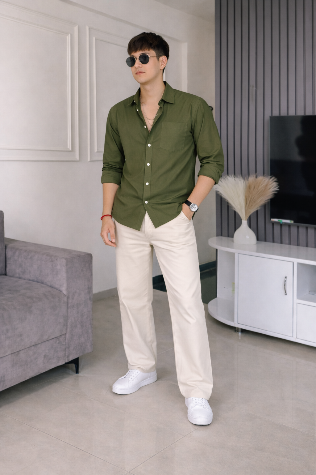 Old Money Classic Combo (Olive Green & Beige)