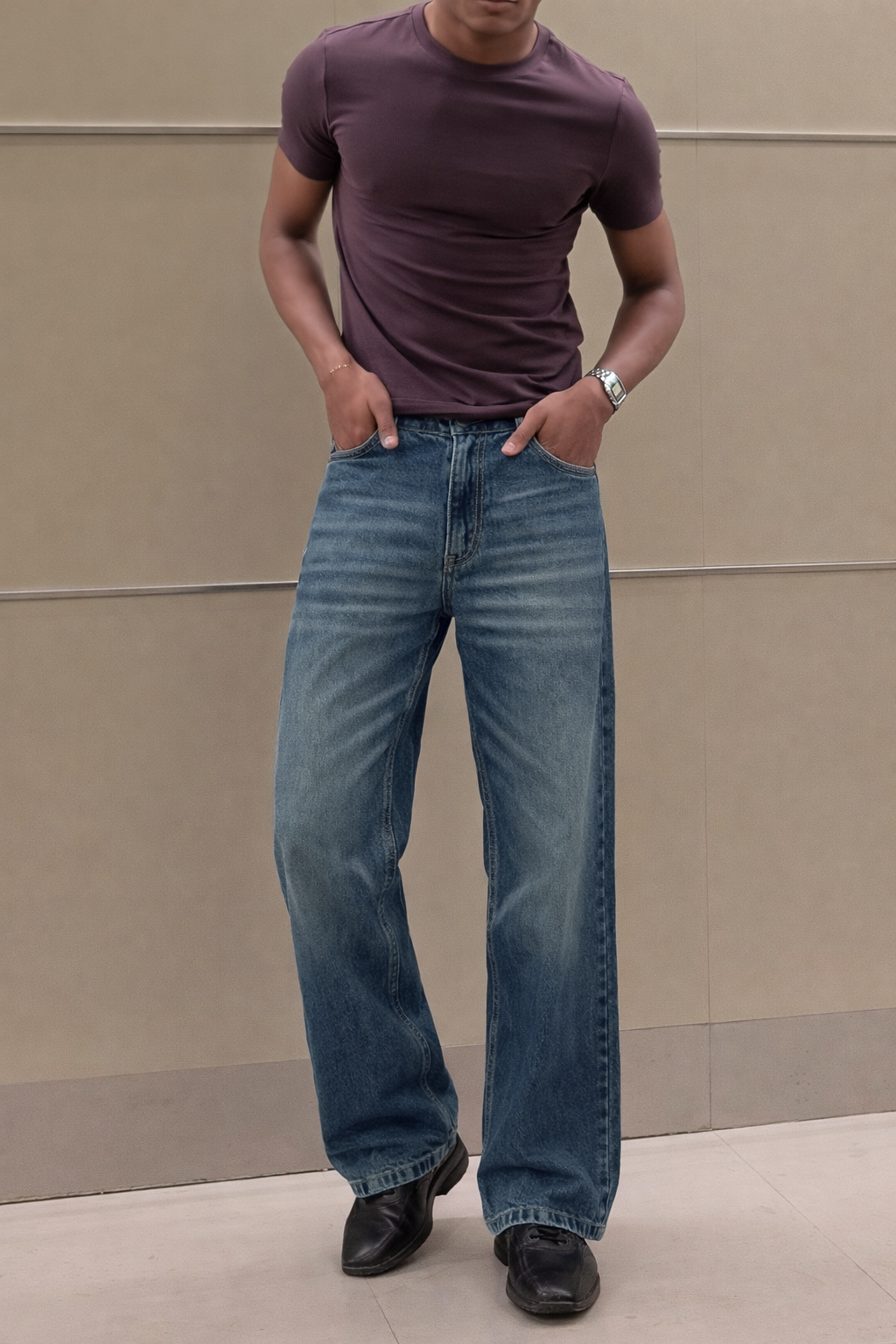Toomesjeans Loose Fit Men Black  Jeans