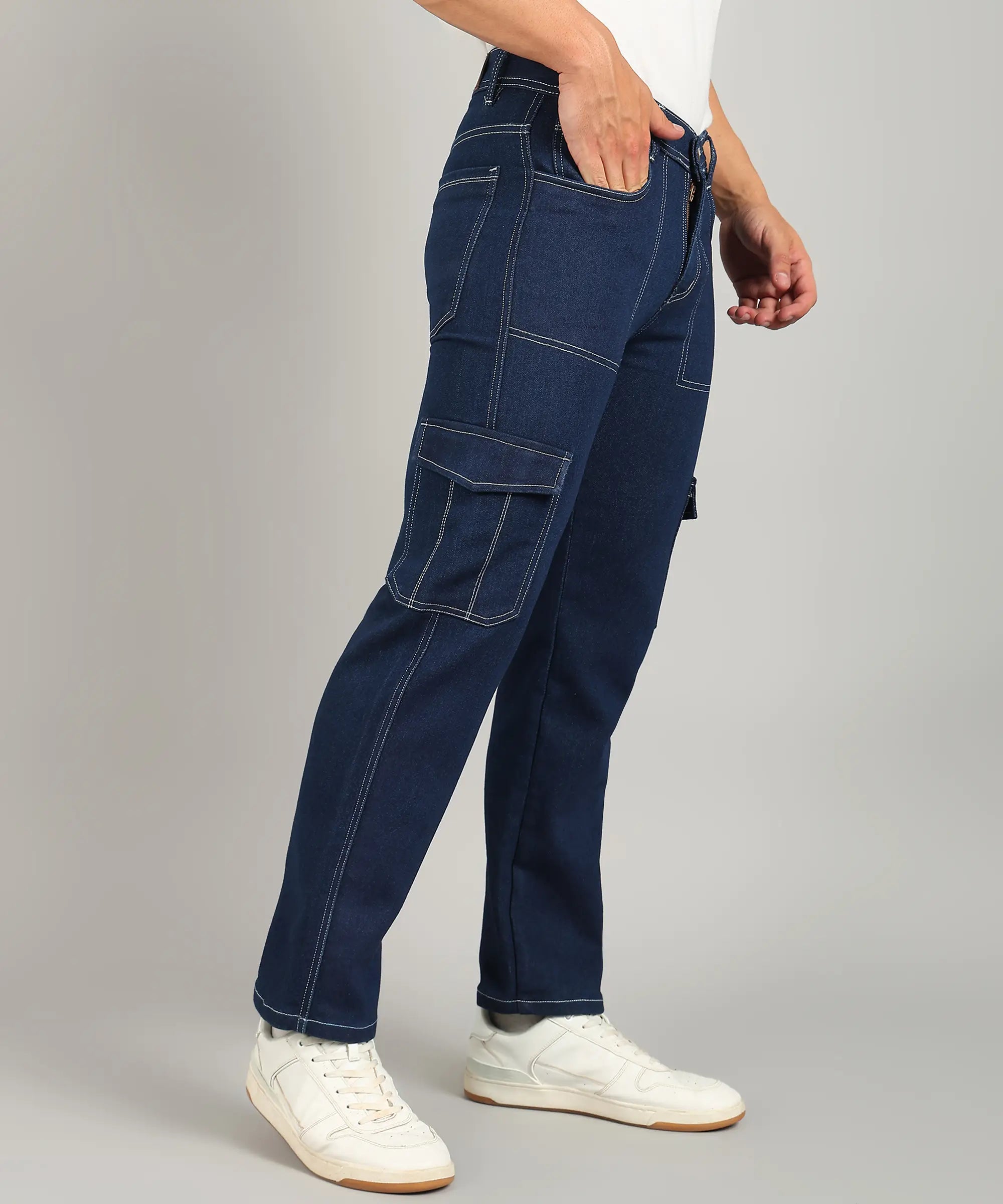 TOOMESJEANS Men Lycra Cargos