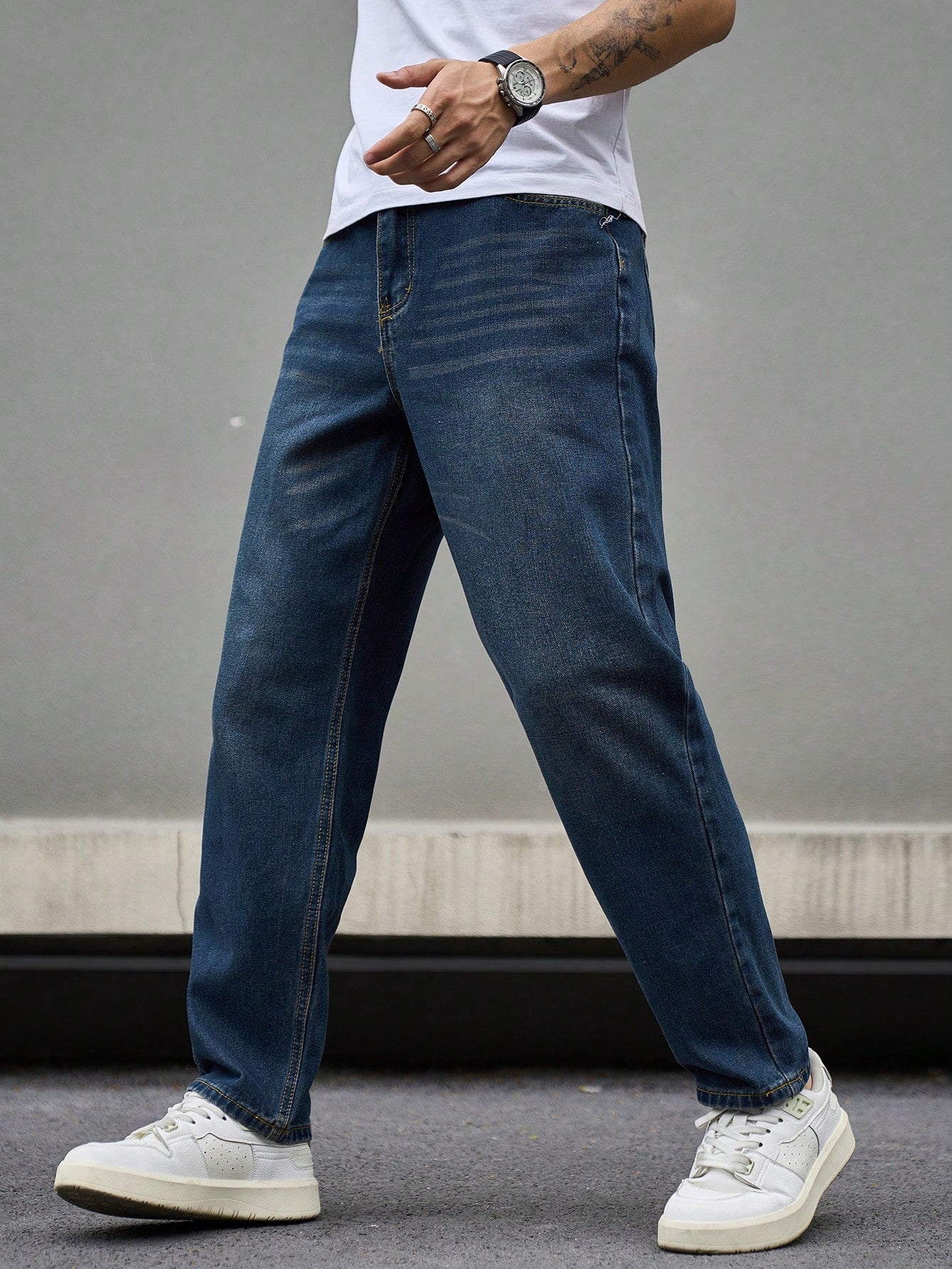 Toomesjeans Loose Fit Men Blue Baggy Jeans